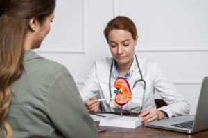 Consulta especializada en nefrología.